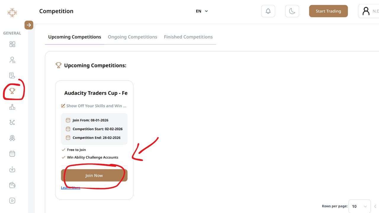 Tham gia cuộc thi trading quỹ audacity capital