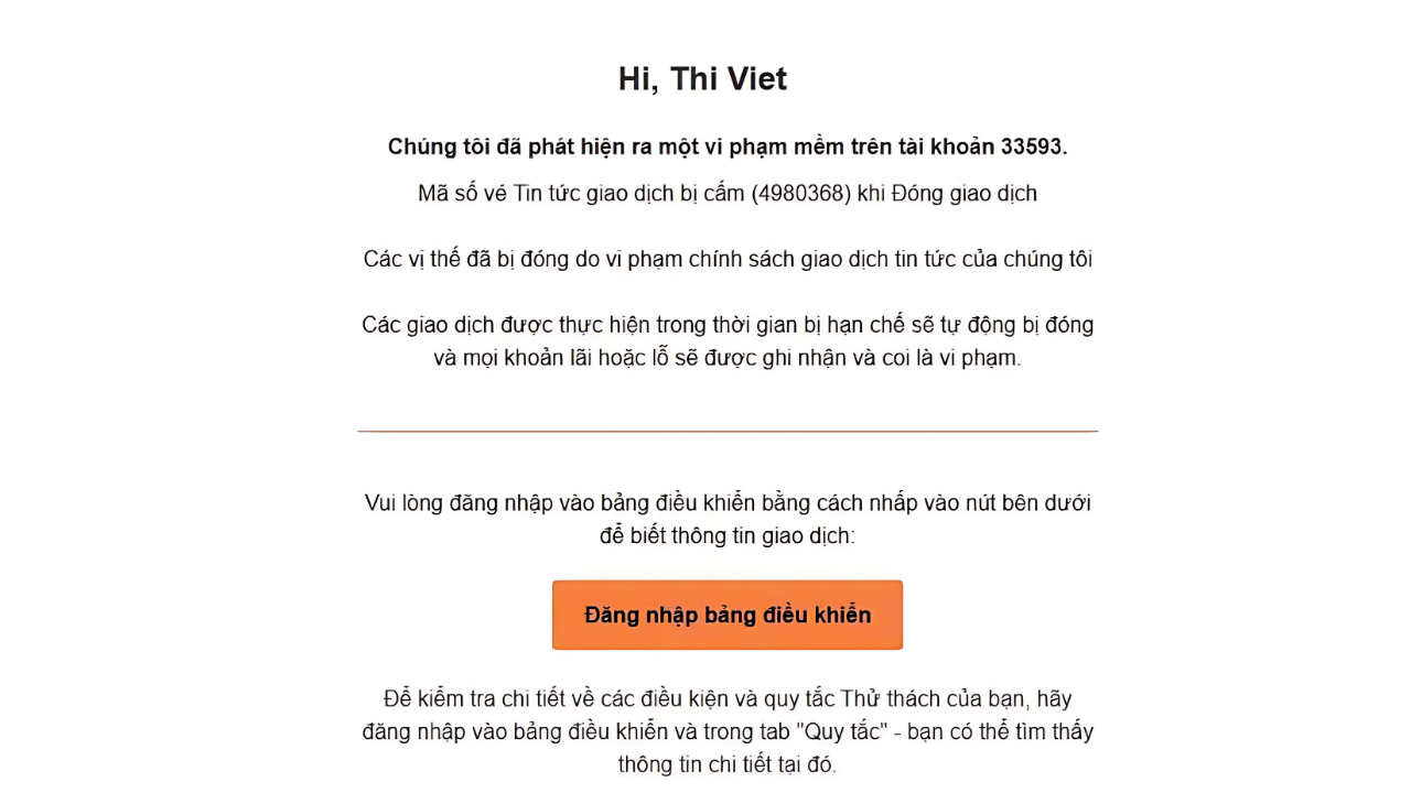 Vi phạm trade tin OANDA