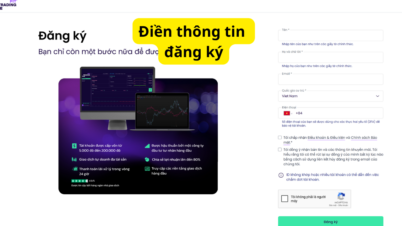 đăng ký thi quỹ The Trading Pit