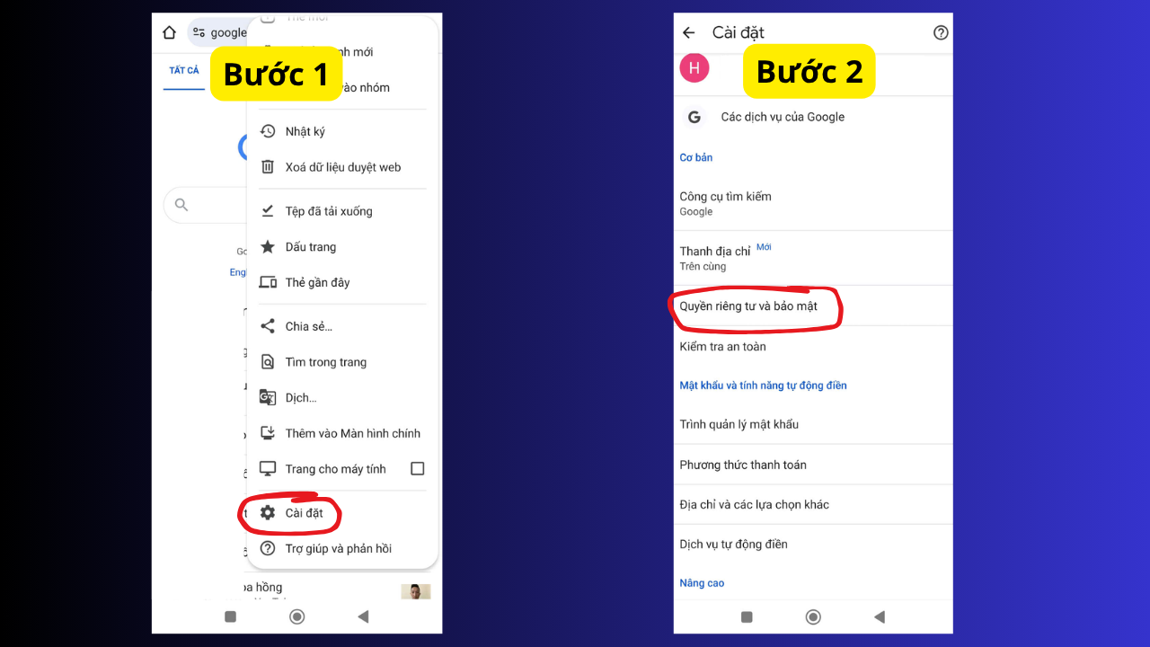 Cách đổi dns google chorme trên điện thoại